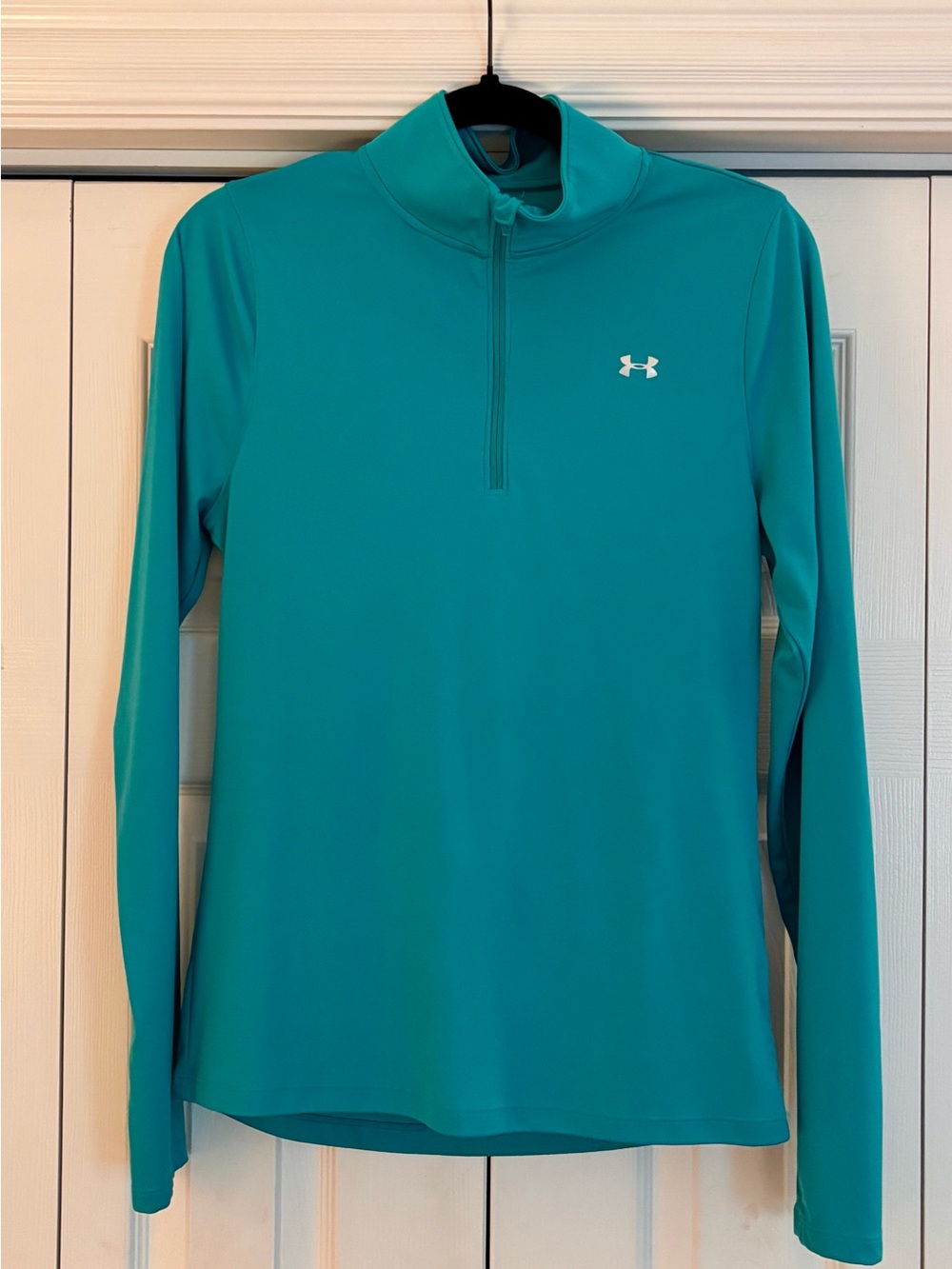 Under Armour Teal Blue Quarter-Zip Performance Pullover ** NEVER WORN **
